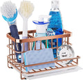 HapiRm Multifunctional Kitchen Sink Organizer, Large Sink Caddy with Drain Tray, SUS304 Stainless Steel Rustproof Sponge Holder for Kitchen Countertop - Rose Gold by HapiRm