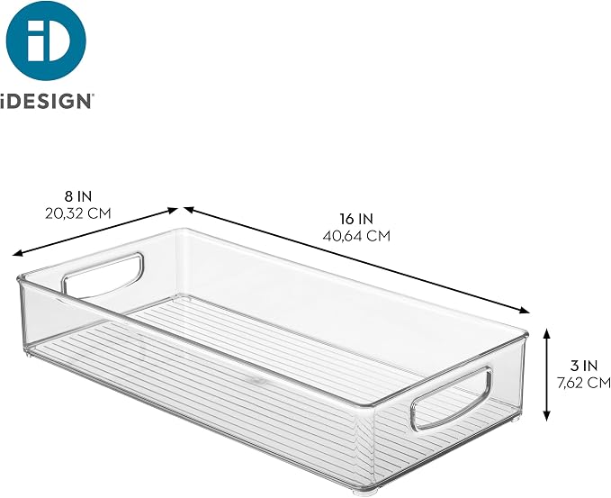 iDesign Stackable Clear Plastic Extra Long Pantry Organizers and Cabinet Storage Bins for Kitchen, 4-Pack - Image 4