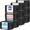 90L Large Storage Bags, 10 Pack Clothes Storage Bins Closet Organizers | Foldable Storage Containers, with Reinforced Handle, for Clothing, Blanket, Comforters, Bed Sheets, Pillows and Toys by BuddingJoy-BuildaJoyfulLifeforYou