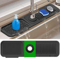 Sink Splash Guard, 5°Slope Silicone Draining Mat for Kitchen Sink, 24 inch Sink Faucet Mat, Silicone Sink Faucet Mat Splash Guard, Sink Water Splash Guard, Sink Accessories for Kitchen, Bathroom by Tinlaviy