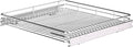 Pull Out Cabinet Organizer 24" W x 21" D, Chrome-Plated Steel | Slide Out Kitchen Shelves, Heavy-Gauge Wire Storage Drawer, Ball-Bearing Glides, 100 Lb Capacity, Min 25" Cabinet Opening by JOWBOOW
