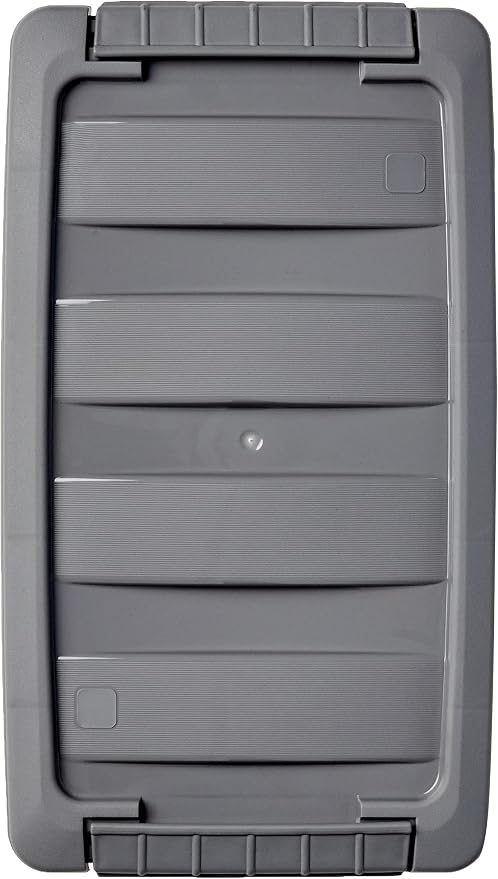 Amazon Basics Plastic Storage Containers with Secure Latching Lids, Stackable Organization Bins, Clear/Grey, 5 Quart, Set of 10 - Image 3