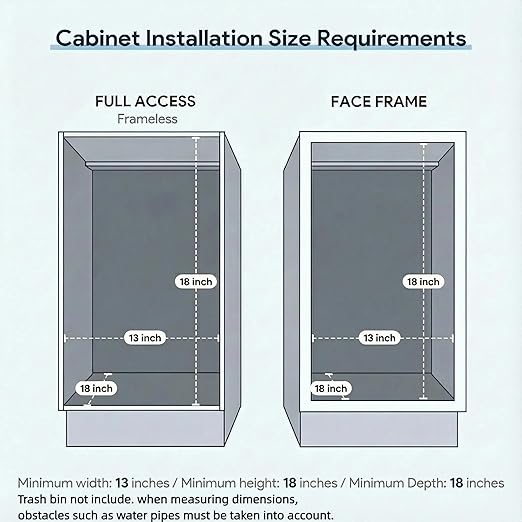 Pull Out Trash Can Under Cabinet & Under Sink, Heavy Duty Slider Organizer | Adjustable Cabinet Garbage Can Rack, Fits 30-40Qt Bins, Requires 13"W x 18"D Cabinet Opening, Chrome Finish, Can Not Included - Image 4