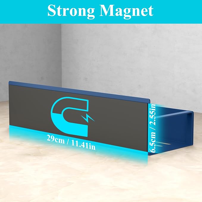 Metal Magnetic Spice Rack for Refrigerator Royal Blue, 4 Pack | Magnetic Shelves Heavy Duty for Fridge in Kitchen, Seasoning Storage Organizer, For Oven Washer and Dryer, For Heavier Items - Image 3
