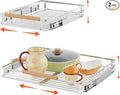 2Pack Expandable Pull Out Cabinet Organizer, 17.1"-28.1" W x 22.5" D | Stainless Steel Slide Out Drawers, Heavy Duty Drawer Slides, For Kitchen Cabinets Pantry Cupboard, Adjustable Width by DPZM