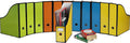 Simple Houseware 12-Pack Magazine File Holder Box, Foldable Cardboard Organizer with Label Slot, Multicolor | Foldable Box Organizer with Label Slot by SimpleHouseware