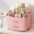 Vtopmart 3-Tier Skincare Makeup Organizer, Pink | With Drawers, For Vanity and Bathroom Countertop, Large Cosmetic Storage Box Case for Dresser, With Non-Slip Base by Vtopmart
