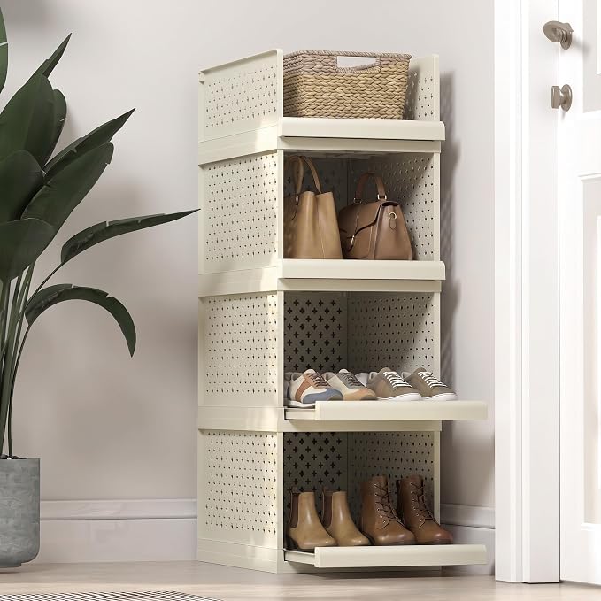 Bathroom Shelf, 3pcs Storage Drawers Organiser, 24.2" Stackable Cabinet | Large Organizer Boxes for Bedroom, Bathroom, Living Room, Kitchen, Office, Entrance, 12.8" wide - Image 9