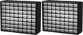 Akro-Mils 64-Drawer Plastic Storage Cabinet, 20-Inch W x 6-Inch D x 16-Inch H | Black | Model 10164 | Garage Organization by Akro-Mils