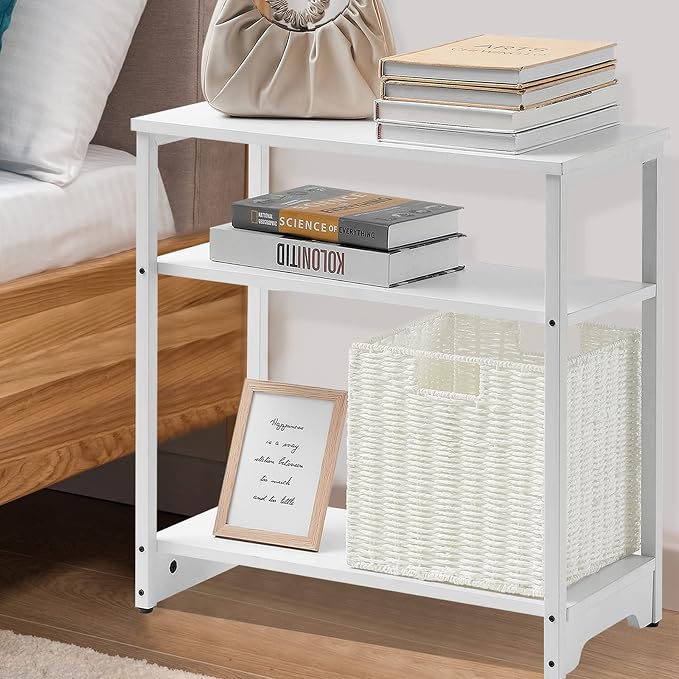 Wicker Storage Basket, Set of 2 Hand-Woven Storage Baskets for Organizing, Foldable Cube Storage Bins, 11 Inch Wicker Storage Baskets for Shelves and Decor, Square Closet Organizer, White - Image 5