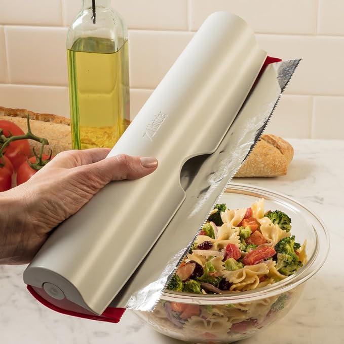 Hutzler Refillable Wrap Dispenser, Gray, 13" x 3.25" x 1.75" - Image 2