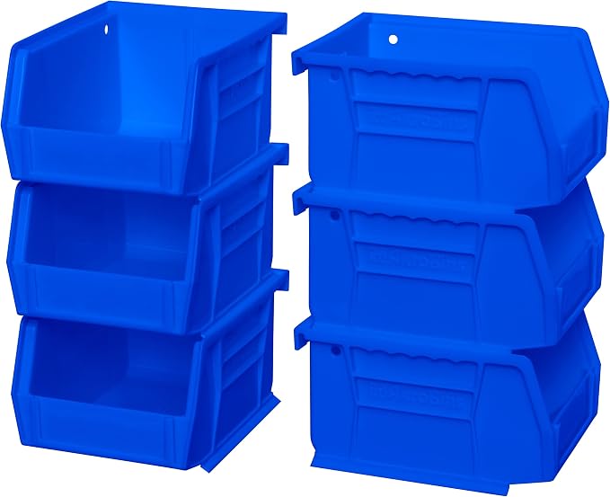 Akro-Mils 30210 AkroBins Plastic Storage Bins, Space-Saving Stackable Bins for Garage, Pantry, Craft Organization, 5" x 4" x 3", Blue,(Pack of 24) - Image 3