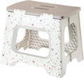 Vigar Compact Folding Step Stool, 10-1/2 Inch, Terrazzo Body | For Adults, Lightweight Portable Stool with Handle, Non Slip, Space Saving, up to 330 lb by VIGAR