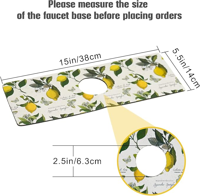 Sink Faucet Absorbing Mat, 2 Pack Drying Mat Around Faucet Sink Splash Guard Behind Faucet Sinkmat For Kitchen Bathroom Island Rv 15 * 5.5 Inch (38 * 14 cm) - Image 4