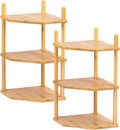 2Pc 3-Tier Bamboo Corner Shelf,Kitchen Countertop Organizer,Corner Countertop Organizer Shelf, Coffee Bar Organizer,Coffee Bar Accessories,for Kitchen, Pantry, Organizers and Storage by WooFawn