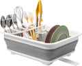 Tiawudi Collapsible Dish Drying Rack, Pop Up Dinnerware Drainer, Portable Plate Organizer for Kitchen RV Campers Travel Trailer, Space Saving Kitchen Storage Tray by Tiawudi