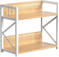 RUILALIFE Spice-Rack-Organizer-Shelf for Kitchen Counter, 2 Tiers Coffee Bar Station Organizer for Countertop，Space Saving Desk Shelving Riser Unit (Maple, Medium) by RUILALIFE