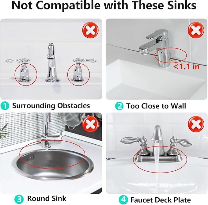 24'' Longer Faucet Mat for Kitchen Sink Splash Guard[7° Slope Fast Self-draining][Snap Lock Fit]Kitchen Sink Faucet Mat Splash Guard Kitchen Sink Area Water Splash Guard Behind Faucet Draining Mat - Image 5