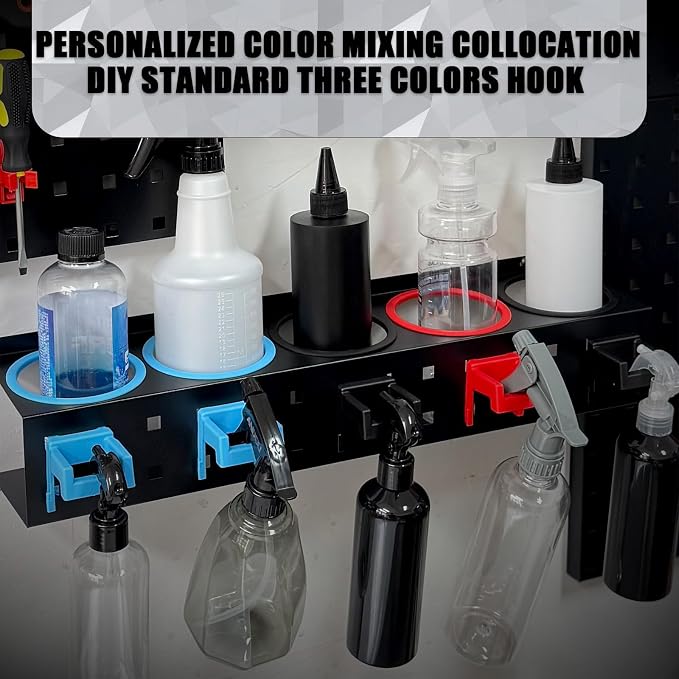 Spray Bottle Holder Rack Spray Can Organizer Storage Wall Mount 21” - Image 6