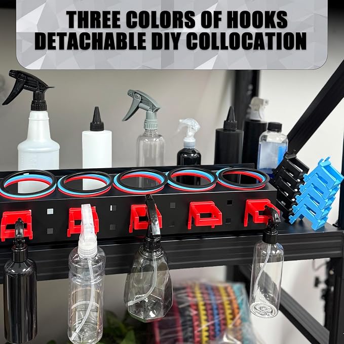 Spray Bottle Holder Rack Spray Can Organizer Storage Wall Mount 21” - Image 4