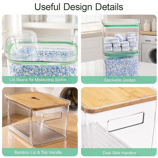 5-in-1 Trash Bag Dispenser, Laundry & Dishwasher Pods Storage Container | Space-Saving Under Sink Garbage Bag Dispenser for 13/30/33 Gallon Bags & Laundry Room Storage. Home Organization Must Haves! - Image 5