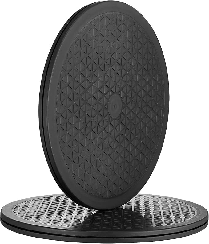 Heavy Duty Rotating Swivel Stand with Steel Ball Bearings - Lazy Susan Spray Paint Turntable for Flat Panel Monitors, Potted Plants,TV's, Sculpture, Speakers (12 inch-2pack) by Plainmarsh