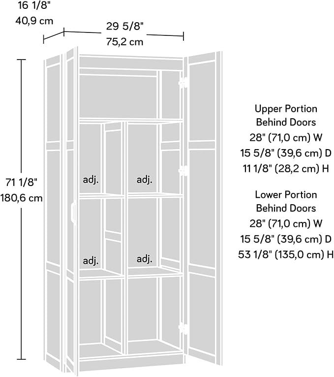 Sauder Select Storage Cabinet/ Pantry cabinets, White finish - Image 8