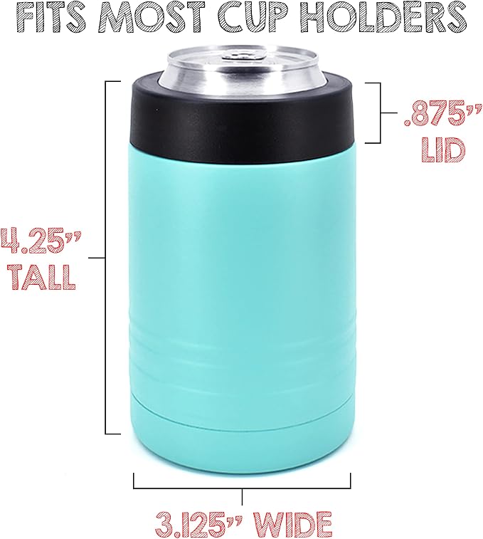 Clear Water Home Goods 4-in-1 12 oz Can Cooler Teal | Double Wall Vacuum Insulated 18/8 Stainless Steel, Fits 12 oz Cans & Bottles and 16 oz Cans, Powder Coated Finish - Image 5