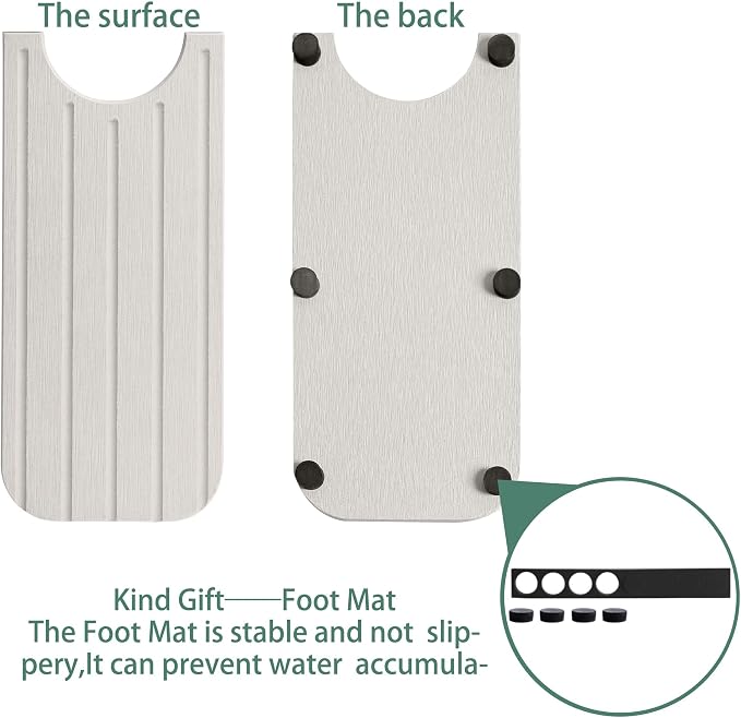 NiuYichee Faucet Mat for Kitchen Sink, Water Absorbing Diatomite Stone Tray | 17.3" x 3.9" Sink Coaster for Bathroom Counter, Stone Drying Mat, Sink Splash Guard, Fast Drying-Prevent Moisture, Pale Gray - Image 7