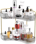 GTI 2 Tier Makeup Organizer, Large Capacity Bathroom Counter Organizer, Perfume Cosmetics Skincare Vanity Organizers, Dresser Countertop Organizer and Storage for Women (Gray) by GTI