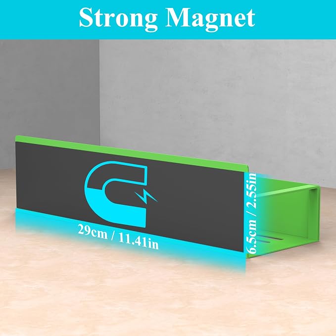 Metal Magnetic Spice Rack for Refrigerator Green, 4 Pack | Magnetic Shelves Heavy Duty for Fridge in Kitchen, Seasoning Storage Organizer, For Oven Washer and Dryer, For Heavier Items - Image 3