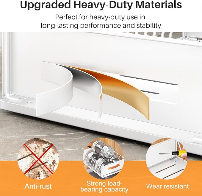 4Pack Pull out Cabinet Organizer,Heavy Duty Slide out Pantry Shelves Drawer Storage with Adhesive Nano Film,Sliding Mesh Basket with Handle for Kitchen, Bathroom, Home, 11.8W" X 15.7"D X 6.2"H,White - Image 6
