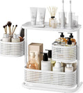 KINGRACK Metal Bathroom Counter Organizer，Rotating Countertop Storage Shelf | 3 Tier, Vanity Tray for Makeup & Skincare, Space-Saving Shelf for Bathroom, Kitchen, Baby Bottle Station, White by KINGRACK