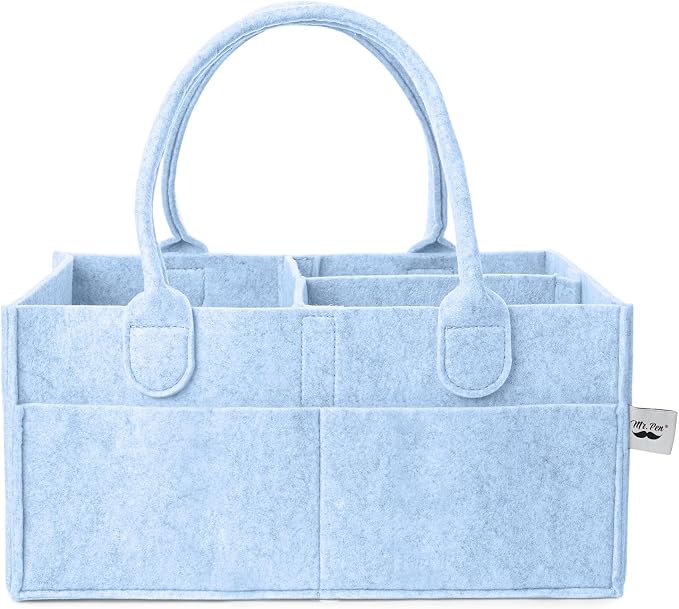 Mr. Pen- Baby Diaper Caddy Organizer, Sky Bliss | Nursery Storage Bin and Car Organizer for Diapers and Baby Wipes by MrPen