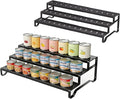 Expandable Can Organizer for Pantry, 3 Tier Metal Canned Food Storage 2Pack | 13"-21" Adjustable Length, Tiered Reversible Shelf Design, Large-Capacity Storage for Kitchen Cabinets & Countertops by Attelite