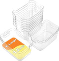 Clear Plastic Storage Bins - 12 Pack Pantry Organizers and Storage, Clear Pantry Organizer Bins, X-Large Plastic Containers with Handle for Kitchen, Cabinet, Bathroom, Classroom Organization by Unknown