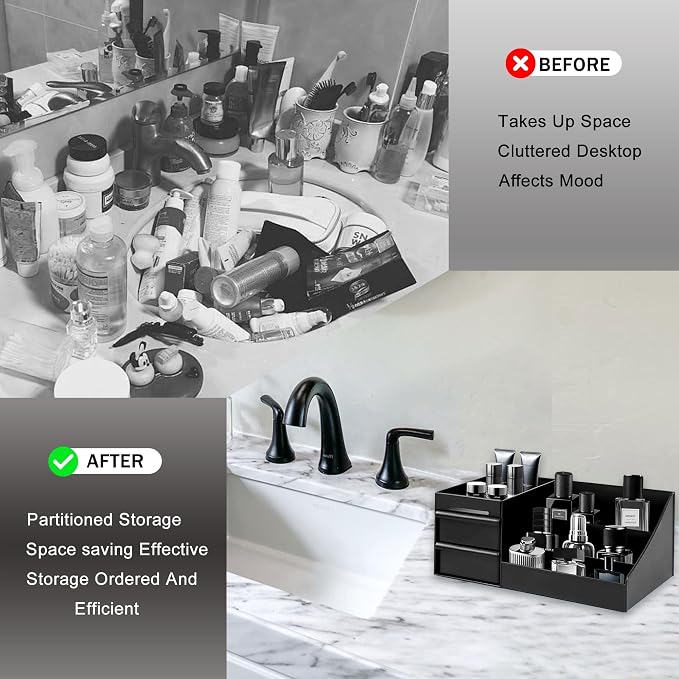 Mens Organizer,Cologne Organizer for Men,Perfumes Organizers | Cologne Stand,Perfume Stand,Organizador de Perfume,Bathroom Countertop Storage Shelf for Bathroom Counter,Easter Gift for Men - Image 3