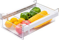 Refrigerator Organizer Drawer,Plastic Fridge Drawer With Handle Pull Out Fridge Bins Organizer, Extra-Long Stretch 19.5",Cheese, Deli Meat, Drinks, Fruit, Vegetable by vacane