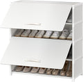 5 Tier Shoe Cabinet with Door, 20-Pair Storage, White | Ideal for Daily Family Use, Door Keeps Shoes Dust-Free, Stops Pets from Chewing, Simple Tool-Free Install by UNITSTAGE