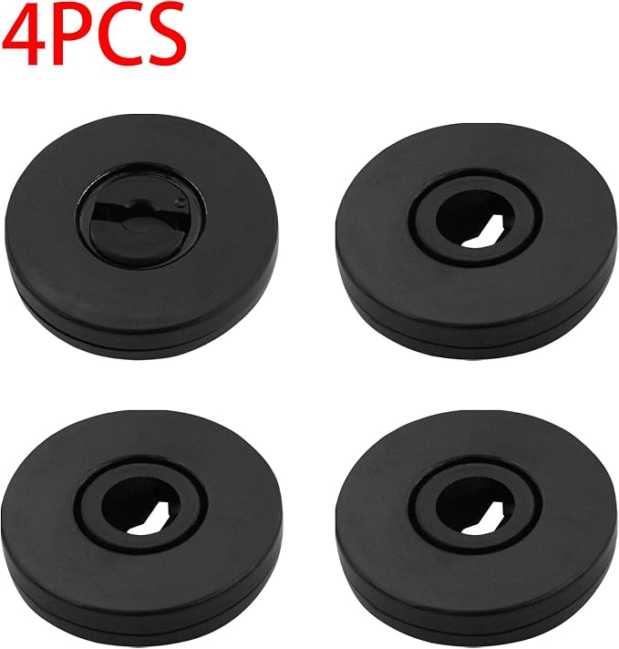 4Pcs Black Acrylic Lazy Susan 2 Inch Turntable Organizer Bearings | Mini Lazy Susan, Small Lazy Susan Turntable, 360° Rotating Swivel Plate for Spice Rack, Cosmetic, Cake, Pantry, DIY Display - Image 2
