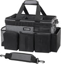 SCAVATA Wearable Cleaning Caddy Bag, Portable Cleaning Supplies Organizer | Cleaning Tool Storage with Handle & Shoulder Straps for Housekeepers, 4 Foldable Dividers, Home & Car Use, GraphiteGrey by Tidyyourlife