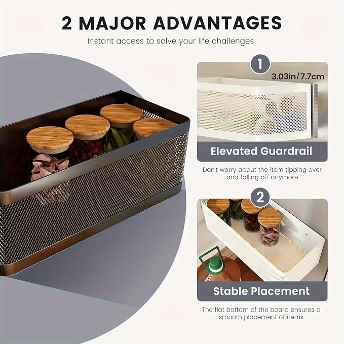 1 Pcs Magnetic Shelf For Fridge, Black, 6.3''L*4.9''W*3.9''H | For Whiteboard Classroom, Basket Organizer Holder, Locker Storage, Magnetic Bin Box Containers, Strong Magnetic, 16.5-Lb Load - Image 5