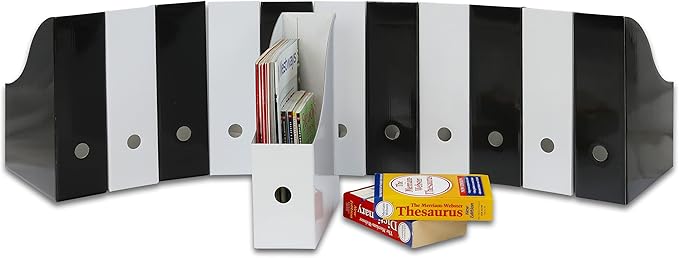Simple Houseware 24-Pack Magazine File Holder Box, Foldable Cardboard Organizer, Black - Image 3