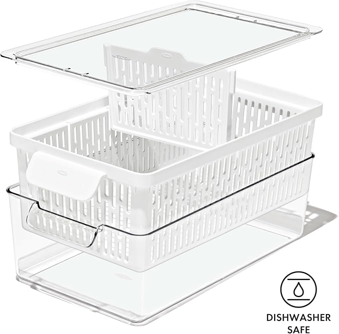 OXO Good Grips Produce Saver – Medium Bin, 13.8 x 7.4 x 4.7 in, White - Image 10
