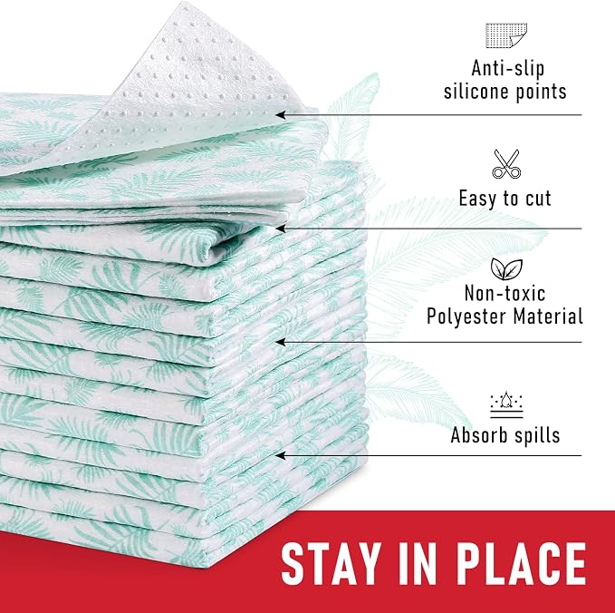 Cooyes Absorbent Refrigerator Liners, Non Slip Fridge Bin Liners and Mats Washable, Shelf Liner for Fridge Bins & Refrigerator Drawer Kitchen Cabinet - Image 3