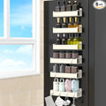 HuggieGems 6 Pack Magnetic Spice Rack Organizer for Refrigerator and Oven, Cream White Fridge Organizers and Storage for Kitchen by HuggieGems