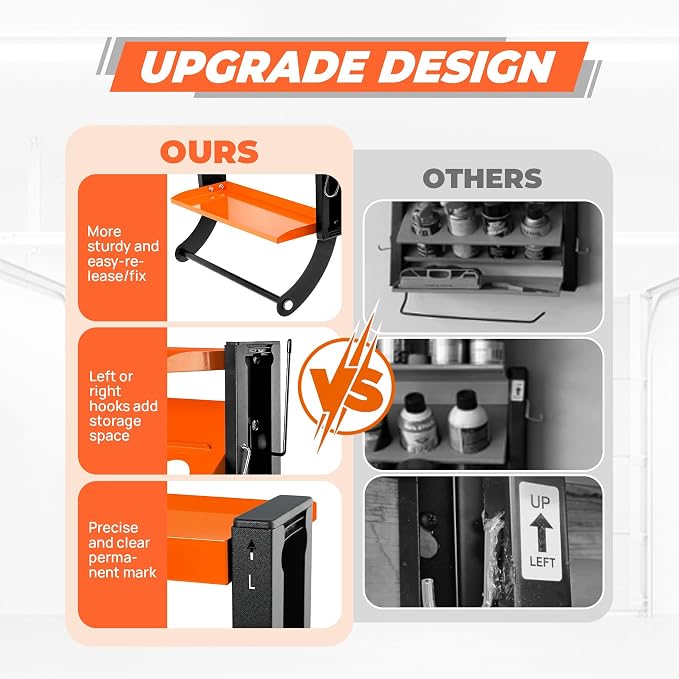 Sidasu Spray Can Holder, 2-Tier Spray Paint Organizer With Paper Towel Rod | 8-Can Capacity, Wall-Mounted, Heavy Duty, Powder-Coated Finish, Storage Rack For Garages and Workshops - Image 4