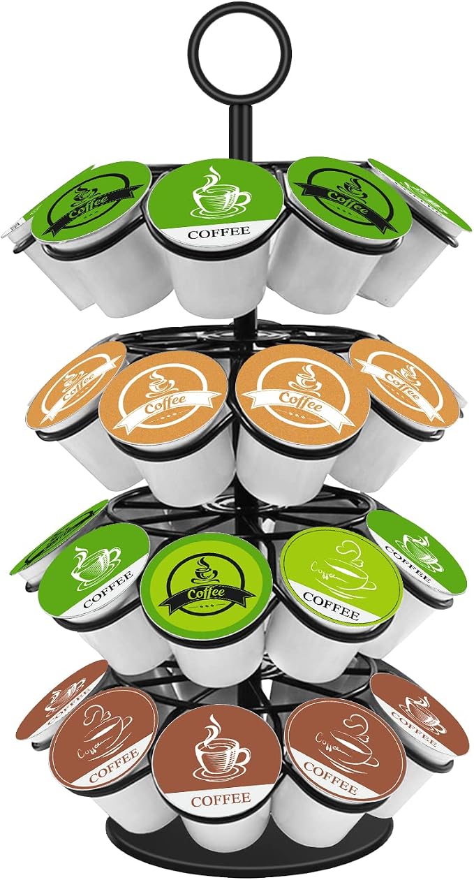 KIMIUP Coffee Pod Holder, K Cup Organizer Compatible with K-Cups(36 Pods) | Kitchen Detachable Coffee Pod Organizer for Countertop, Spins 360-Degrees by KIMIUP