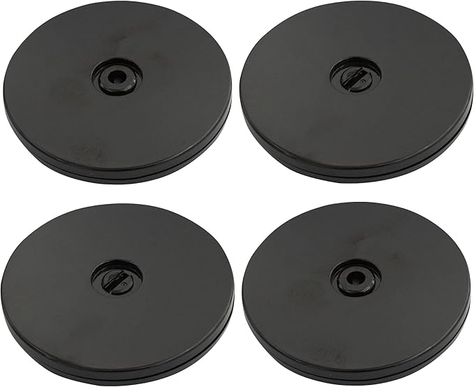 4Pcs Black Acrylic Lazy Susan 4 Inch Turntable Organizer Bearings | Mini Lazy Susan, Small Lazy Susan Turntable, 360° Rotating Swivel Plate for Spice Rack, Cosmetic, Cake, Pantry, DIY Display by Adyoney