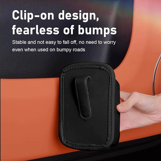 Shakas Car Door Large Cup Holder, Multifunctional Storage Bag Trash Can for Beverage Water Cup Mobile Phone, Waterproof Cleanable Leather Insert Organizer for Seat Back, for Cars Trucks (Black) - Image 4